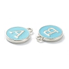 Platinum Plated Alloy Enamel Charms ENAM-XCP0001-04-3