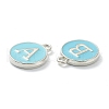 Platinum Plated Alloy Enamel Charms ENAM-XCP0001-04-3