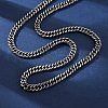 6MM 201 Stainless Steel Cuban Link Chain Necklaces NJEW-Q013-14B-4