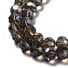 Electroplate Transparent Glass Beads Strands EGLA-A035-T8mm-A16-3