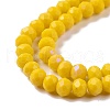Electroplate Opaque Solid Color Glass Beads Strands EGLA-A044-P2mm-L04-3