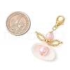 Angel Clam Shell Pendant Decoration HJEW-MZ00245-02-5