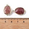 Natural Mixed Gemstone Faceted Oval Connector Charms G-H323-02G-4