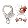 Zinc Alloy Lobster Claw Clasps PALLOY-D008-P-3