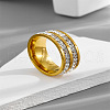 304 Stainless Steel Crystal Rhinestone Finger Rings FS-WG432ED-10-1