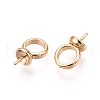Brass Screw Eye Peg Bails Charms KK-T056-104G-NF-2