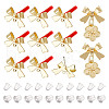 HOBBIESAY 24Pcs Alloy Stud Earring Findings EJEW-HY0001-06-1