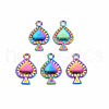 Rack Plating Rainbow Color Alloy Pendants PALLOY-S180-373-1
