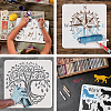 Large Plastic Reusable Drawing Painting Stencils Templates DIY-WH0172-687-4