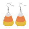 Halloween Candy Corn Acrylic Dangle Earrings for Women EJEW-JE05906-1