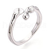 Brass Cuff Ring Settings KK-T076-41P-1