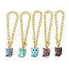 Alloy Enamel Pendant Decorations HJEW-JM01865-S-1