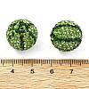 Watermelon Pattern Polymer Clay Rhinestone Beads CLAY-NH0001-04-3