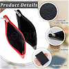 CRASPIRE 2Pcs 2 Colors Litchi Print PU Leather Zip Pouches ABAG-CP0001-08B-6