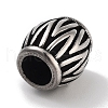 Retro 304 Stainless Steel European Beads STAS-L274-019AS-2