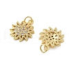 Brass Micro Pave Cubic Zirconia Pendants KK-C092-23A-G-2