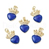 Real 18K Gold Plated Brass Micro Pave Clear Cubic Zirconia Pendants KK-E068-VB218-1-3