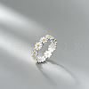 Daisy Alloy Enamel Adjustable Cuff Rings for Women FS-WG99381-01-5