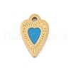 304 Stainless Steel Enamel Charms STAS-I325-054G-02-1