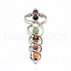 Snake Chakra Alloy Gemstone Big Pendants PALLOY-R082-11P-1