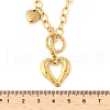 304 Stainless Steel OT Heart Pendant Necklaces for Women NJEW-B130-01G-3