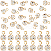 Beebeecraft 50Pcs Brass Rhinestone Charms KK-BBC0012-22-1