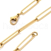 304 Stainless Steel Paperclip Chain Necklaces NJEW-Q013-02G-2