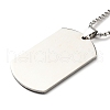 201 Stainless Steel Rectangle with Constellations Pendant Necklace for Women NJEW-G015-01G-2