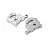 201 Stainless Steel Rhinestone Pendants STAS-V005-05P-01-2