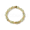 Natural Peridot Beaded Stretch Rings for Women RJEW-JR00868-08-2