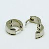Tarnish Resistant Fashion 304 Stainless Steel Huggie Hoop Earrings EJEW-G124-M12-3