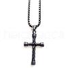 Retro Rock Punk Men's Cross Stainless Steel Pendant Necklaces DN2832-4