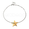 304 Stainless Steel Snake Chain Necklaces NJEW-P311-02C-P-2