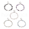 Natural Gemstone Beaded Anklets AJEW-AN00515-1
