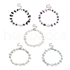 Natural Gemstone Beaded Anklets AJEW-AN00515-1