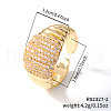 Elegant Fashionable Thread Design Brass Rhinestone Cuff Rings GP3744-2-2