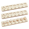 BENECREAT 1 Set 3Pcs Wooden Dice Organizer Jewelry Trays ODIS-BC0001-15-1-1