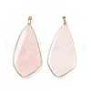 Natural Rose Quartz Big Pendants G-P491-06G-05-3