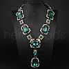 Alloy & Glass Pendant Necklaces for Women FS-WGBD771-02-1