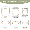 Beebeecraft 30Pcs 3 Styles Brass Linking Rings KK-BBC0008-93-2