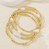 4Pcs Luxury Handmade Imitation Pearl Beads Stretch Bracelet Set DH1054-1