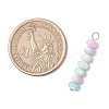 Macaron Color Dyed Natural Freshwater Shell Rondelle Beaded Pendants PALLOY-JF03706-02-2
