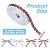 HOBBIESAY 4 Rolls 4 Styles Sport Ball Theme Polyester Printed Grosgrain Ribbon OCOR-HY0001-19-2