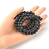 Natural Lava Rock Beads Strands G-YW0002-07-5