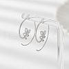 Elegant S925 Sterling Silver Leaf Stud Earrings UF1536-4