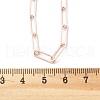 Brass Round Oval Paperclip Chain Necklace Making MAK-S072-04A-RG-2