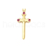 Brass Micro Pave Cubic Zirconia Pendants KK-D325-49G-1