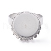 Adjustable 304 Stainless Steel Finger Rings Components STAS-WH0032-01A-4