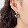 Heart 304 Stainless Steel Hoop Earrings FS-WGDB2C9-02-2