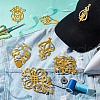 AHADEMAKER 14Pcs 7 Style Polyester Embroidery Patches DIY-GA0003-39-4